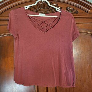 Cute neckline top - Rust color